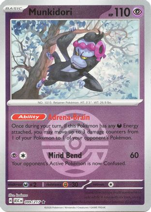 Image of Munkidori (Dusk Ball) 099  - Reverse Holofoil ME Ascended Heroes - Rare
