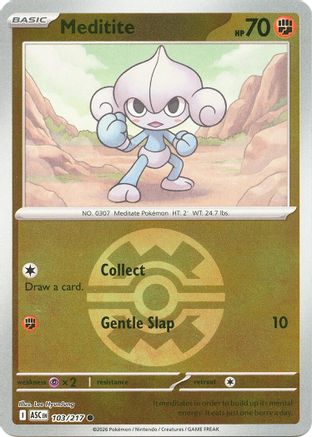 Image of Meditite (Quick Ball) 103  - Reverse Holofoil ME Ascended Heroes - Common