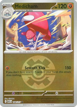 Image of Medicham (Quick Ball) 104/217  - Reverse Holofoil ME Ascended Heroes - Common
