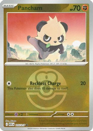 Image of Pancham (Love Ball) 115  - Reverse Holofoil ME Ascended Heroes - Common