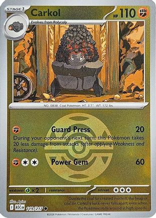 Image of Carkol (Dusk Ball) 119  - Reverse Holofoil ME Ascended Heroes - Common