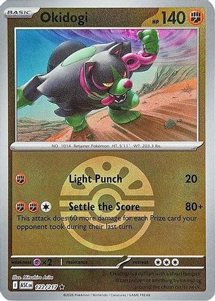 Image of Okidogi (Friend Ball) 122  - Reverse Holofoil ME Ascended Heroes - Rare