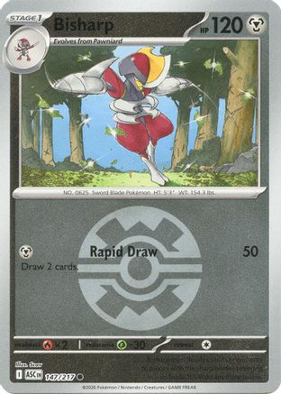 Image of Bisharp (Quick Ball) 147  - Reverse Holofoil ME Ascended Heroes - Common