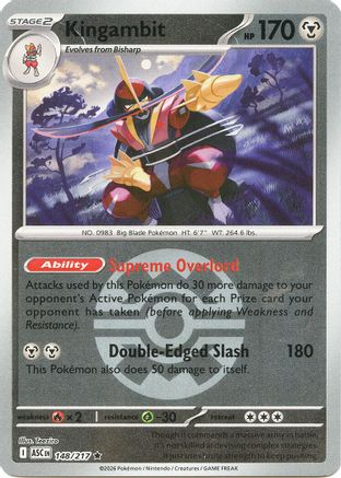 Image of Kingambit (Quick Ball) 148  - Reverse Holofoil ME Ascended Heroes - Rare