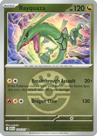 Image of Rayquaza (Friend Ball) 153  - Reverse Holofoil ME Ascended Heroes - Rare