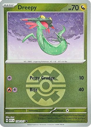 Image of Dreepy (Quick Ball) 158/217  - Reverse Holofoil ME Ascended Heroes - Common