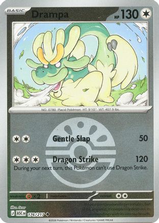 Image of Drampa (Friend Ball) 176  - Reverse Holofoil ME Ascended Heroes - Uncommon