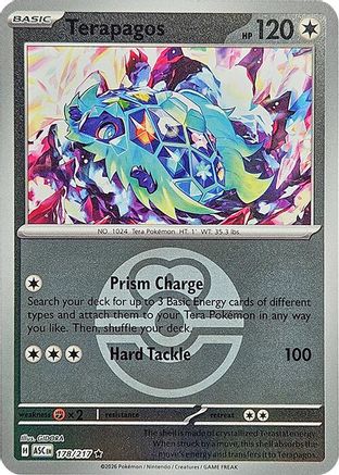 Image of Terapagos (Love Ball) 178  - Reverse Holofoil ME Ascended Heroes - Rare