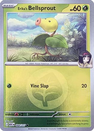 Image of Erika's Bellsprout (Energy Symbol Pattern) 004  - Reverse Holofoil ME Ascended Heroes - Common