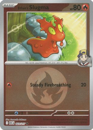 Image of Ethan's Slugma (Energy Symbol Pattern) 023  - Reverse Holofoil ME Ascended Heroes - Common