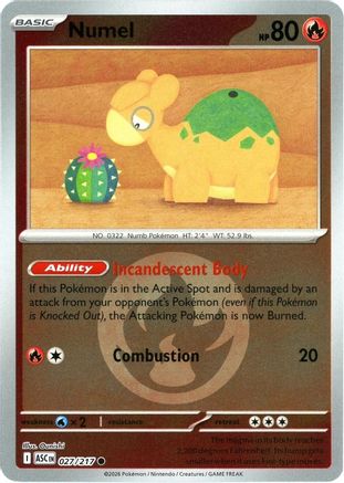Image of Numel (Energy Symbol Pattern) 027/217  - Reverse Holofoil ME Ascended Heroes - Common