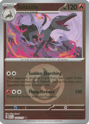 Image of Salazzle (Energy Symbol Pattern) 035/217  - Reverse Holofoil ME Ascended Heroes - Uncommon