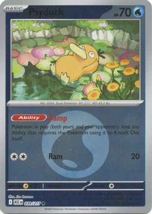Image of Psyduck (Energy Symbol Pattern) 039/217  - Reverse Holofoil ME Ascended Heroes - Common