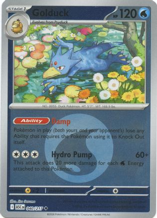 Image of Golduck (Energy Symbol Pattern) 040  - Reverse Holofoil ME Ascended Heroes - Uncommon