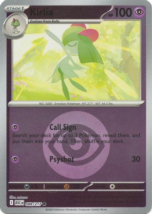 Image of Kirlia (Energy Symbol Pattern) 088  - Reverse Holofoil ME Ascended Heroes - Common