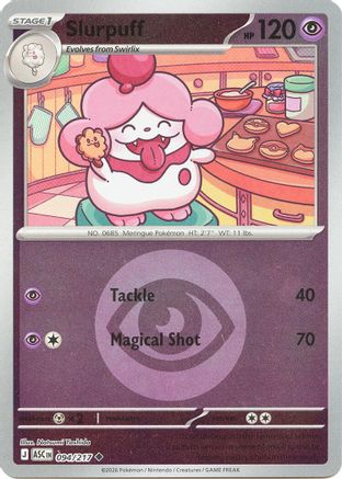 Image of Slurpuff (Energy Symbol Pattern) 094/217  - Reverse Holofoil ME Ascended Heroes - Uncommon