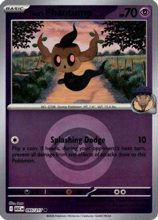 Image of Hop's Phantump (Energy Symbol Pattern) 095  - Reverse Holofoil ME Ascended Heroes - Common