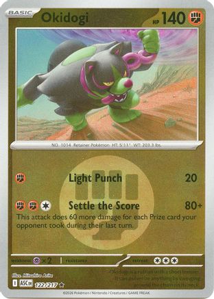 Image of Okidogi (Energy Symbol Pattern) 122  - Reverse Holofoil ME Ascended Heroes - Rare