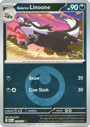 Image of Galarian Linoone (Energy Symbol Pattern) 131  - Reverse Holofoil ME Ascended Heroes - Common