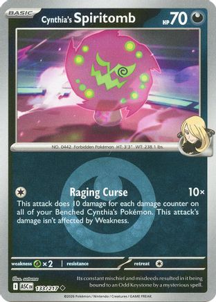 Image of Cynthia's Spiritomb (Energy Symbol Pattern) 133/217  - Reverse Holofoil ME Ascended Heroes - Uncommon