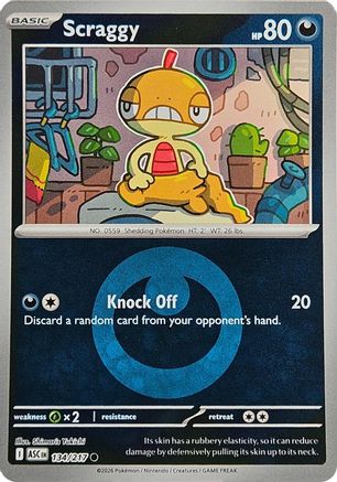 Image of Scraggy (Energy Symbol Pattern) 134  - Reverse Holofoil ME Ascended Heroes - Common