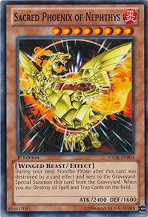 Image of Sacred Phoenix of Nephthys (SDOK-EN004) - Structure Deck: Onslaught of the Fire Kings 1st Edition