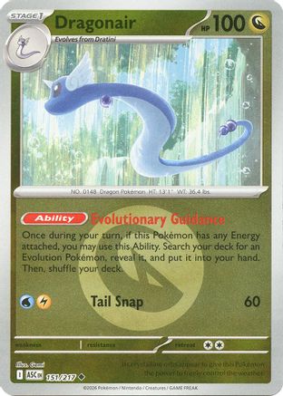 Image of Dragonair (Energy Symbol Pattern) 151  - Reverse Holofoil ME Ascended Heroes - Uncommon