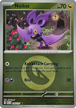 Image of Noibat (Energy Symbol Pattern) 156  - Reverse Holofoil ME Ascended Heroes - Common