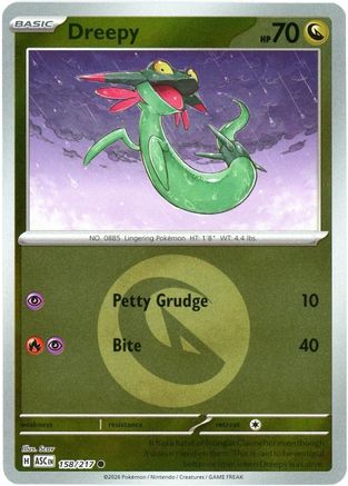 Image of Dreepy (Energy Symbol Pattern) 158/217  - Reverse Holofoil ME Ascended Heroes - Common