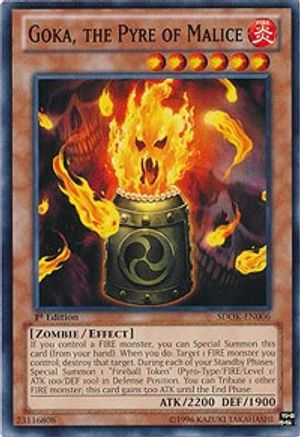 Image of Goka, the Pyre of Malice (SDOK-EN006) - Structure Deck: Onslaught of the Fire Kings 1st Edition