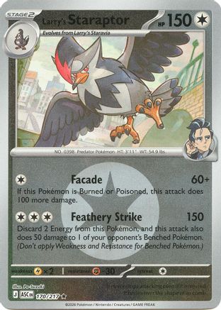 Image of Larry's Staraptor (Energy Symbol Pattern) 170/217  - Reverse Holofoil ME Ascended Heroes - Rare