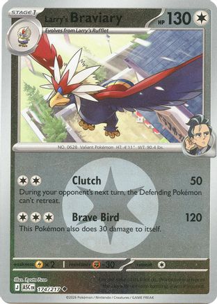 Image of Larry's Braviary (Energy Symbol Pattern) 174  - Reverse Holofoil ME Ascended Heroes - Uncommon
