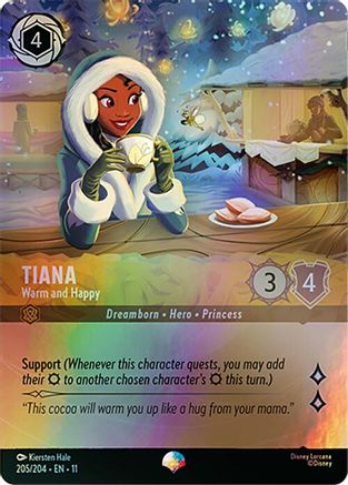 Image of Tiana - Warm and Happy (Epic) (205/204) - Winterspell Holofoil
