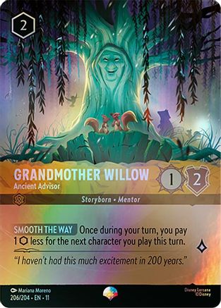 Image of Grandmother Willow - Ancient Advisor (Epic) (206/204) - Winterspell Holofoil