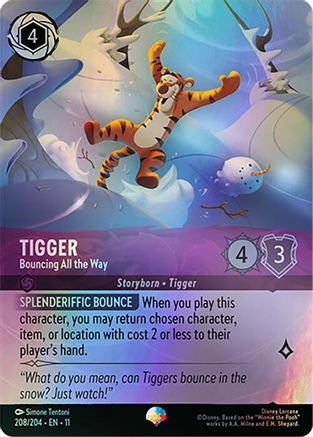 Image of Tigger - Bouncing All the Way (Epic) (208/204) - Winterspell Holofoil