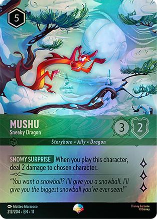 Image of Mushu - Sneaky Dragon (Epic) (212/204) - Winterspell Holofoil