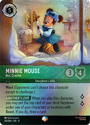 Image of Minnie Mouse - Mrs. Cratchit (Epic) (213/204) - Winterspell Holofoil