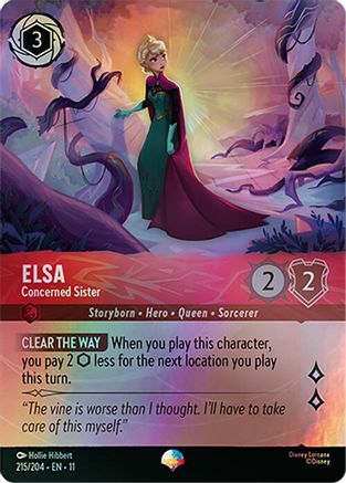 Image of Elsa - Concerned Sister (Epic) (215/204) - Winterspell Holofoil
