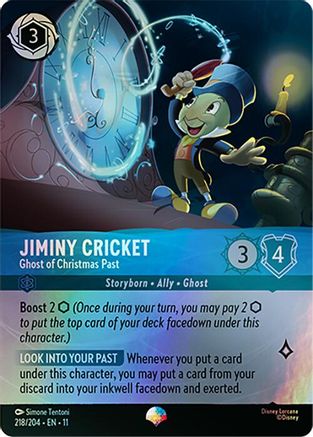 Image of Jiminy Cricket - Ghost of Christmas Past (Epic) (218/204) - Winterspell Holofoil