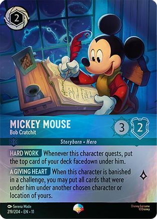 Image of Mickey Mouse - Bob Cratchit (Epic) (219/204) - Winterspell Holofoil