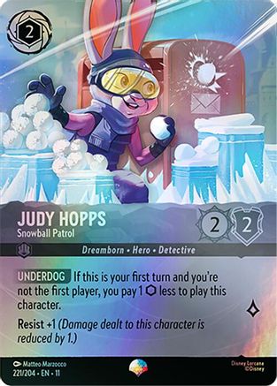 Image of Judy Hopps - Snowball Patrol (Epic) (221/204) - Winterspell Holofoil