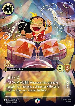 Image of Lilo - Rock Star (Enchanted) (223/204) - Winterspell Holofoil