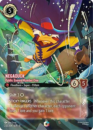 Image of Negaduck - Public Enemy Number One (Enchanted) (232/204) - Winterspell Holofoil