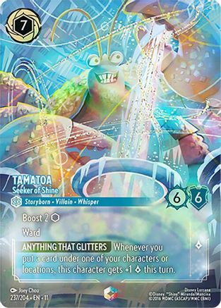 Image of Tamatoa - Seeker of Shine (Enchanted) (237/204) - Winterspell Holofoil