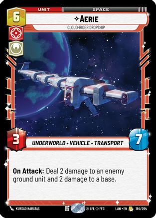 Image of Aerie - Cloud-Rider Dropship (184/264) - A Lawless Time