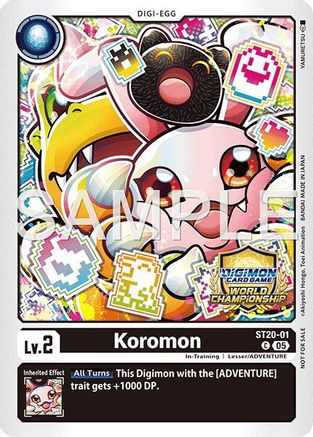 Image of Koromon (World Championship 26–27 Regionals Season 1) (ST20-01) - Starter Deck 20: Protector of Light Foil