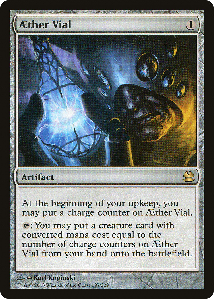 Image of Aether Vial (MMA-197) - Modern Masters Foil
