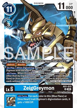 Image of ZeigGreymon (AD1-013) - Advanced Booster Digimon Generation Foil