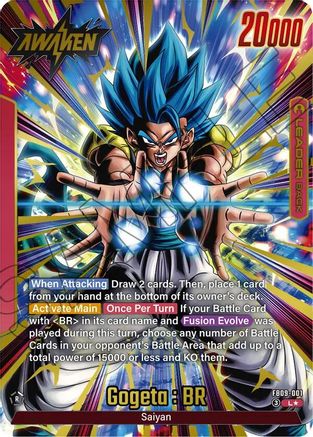 Image of Gogeta : BR - FB09-001 (Alternate Art) (FB09-001) - Dual Evolution Holofoil