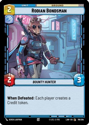 Image of Rodian Bondsman (116/264) - A Lawless Time